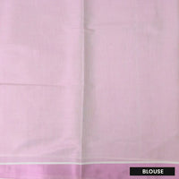 Southloom Exclusive Onam Kerala Traditional Fancy Border Floral Peacock design Cotton Saree (Matching Plain Blouse Included)
