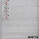 Grey Color Linen Cotton Saree