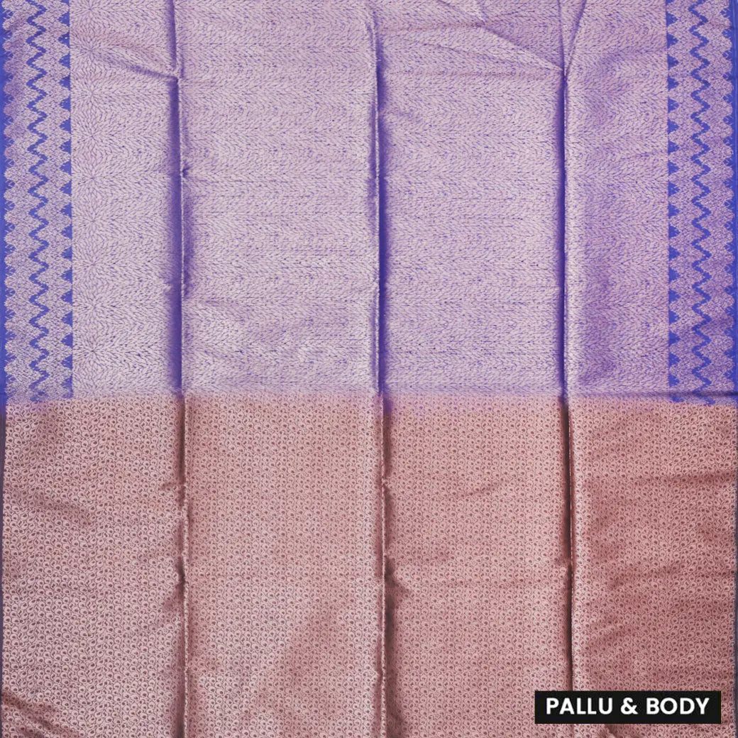 Lavender Purple With Rose Gold tone Soft Silk