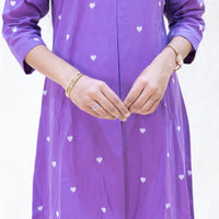 Yazhini-Lavender Color Ladies Branded Co-ord-set Readymade