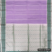 lavender with green Soft Silk Saree