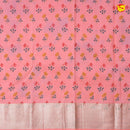 Peach Digital Floral Design Pure Kanjivaram Subhalaya Soft Silk Saree - Thenianantham