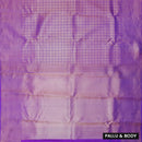 Violet with Traditional Circular Motifs in Gold Zari Border Wedding Silk Saree