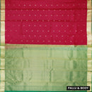 Red With Green Gold Zari Yuvana Semi Soft Silk Saree