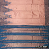 Copper with Dark Blue Tissue Silk Saree