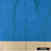 Sky Blue With Light Yellow Arani Silk Saree