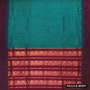 Teal Green With Maroon Premium Quality Kalyani Cotton Saree