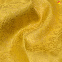 Yellow With Gold Zari Floral Design Pure Kanjivaram Subhalaya Wedding Silk Saree