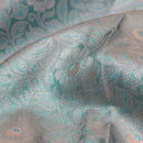 Sea-Green With Pink  Golden Zari Border Wedding Silk Saree