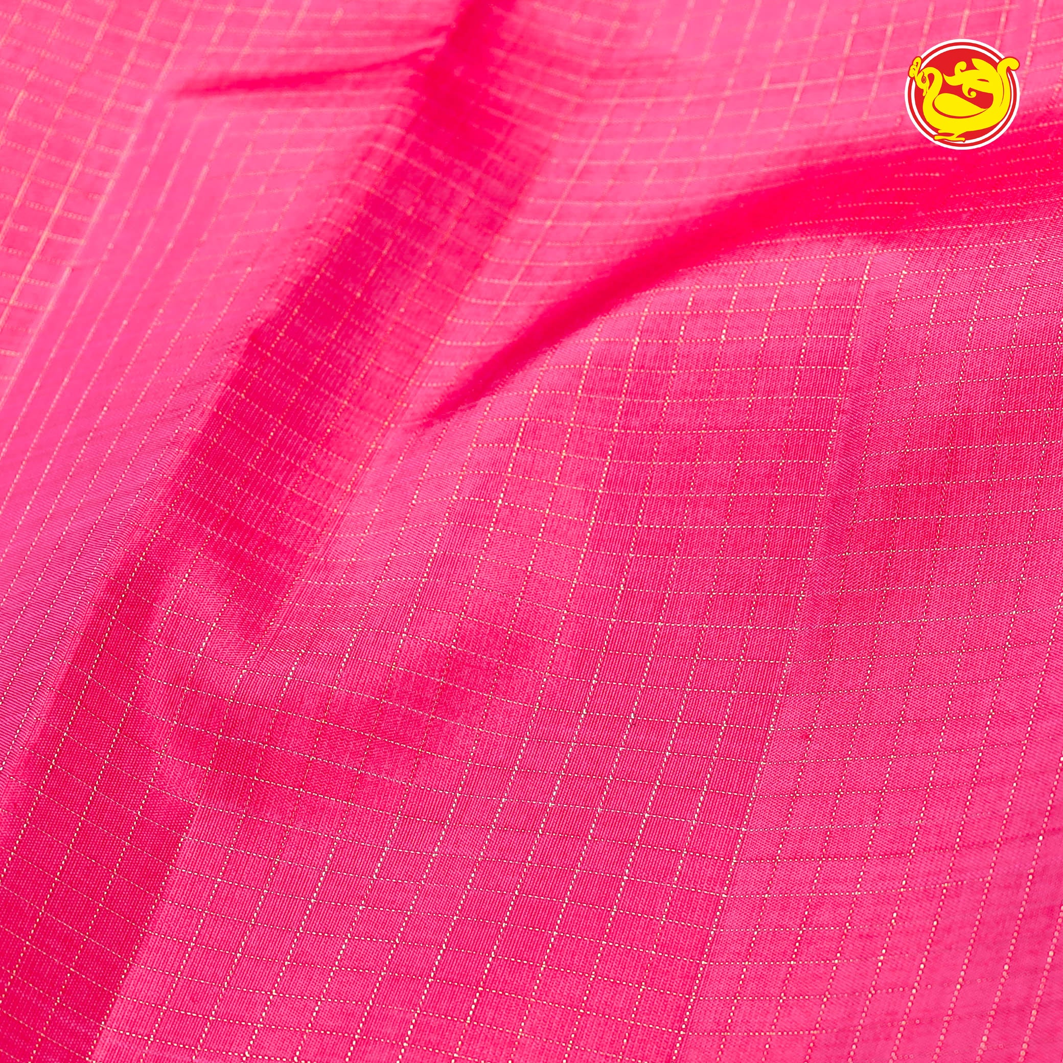 Rani pink colour soft silk saree
