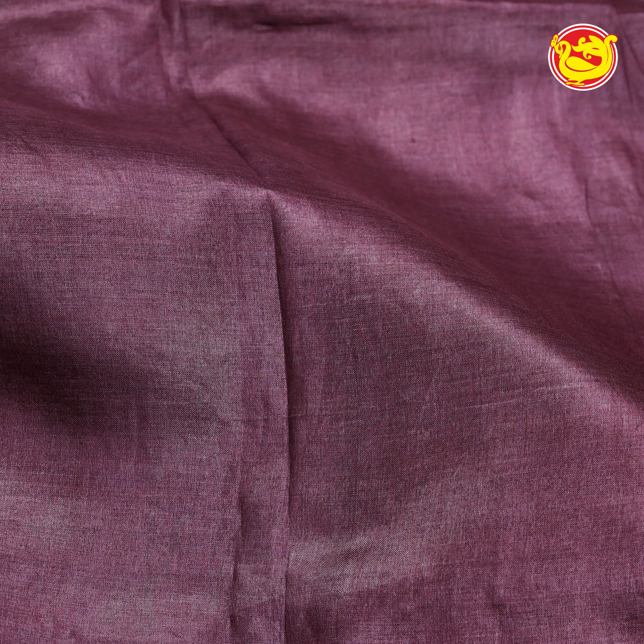Wine colour pure tussar saree with embroidery details