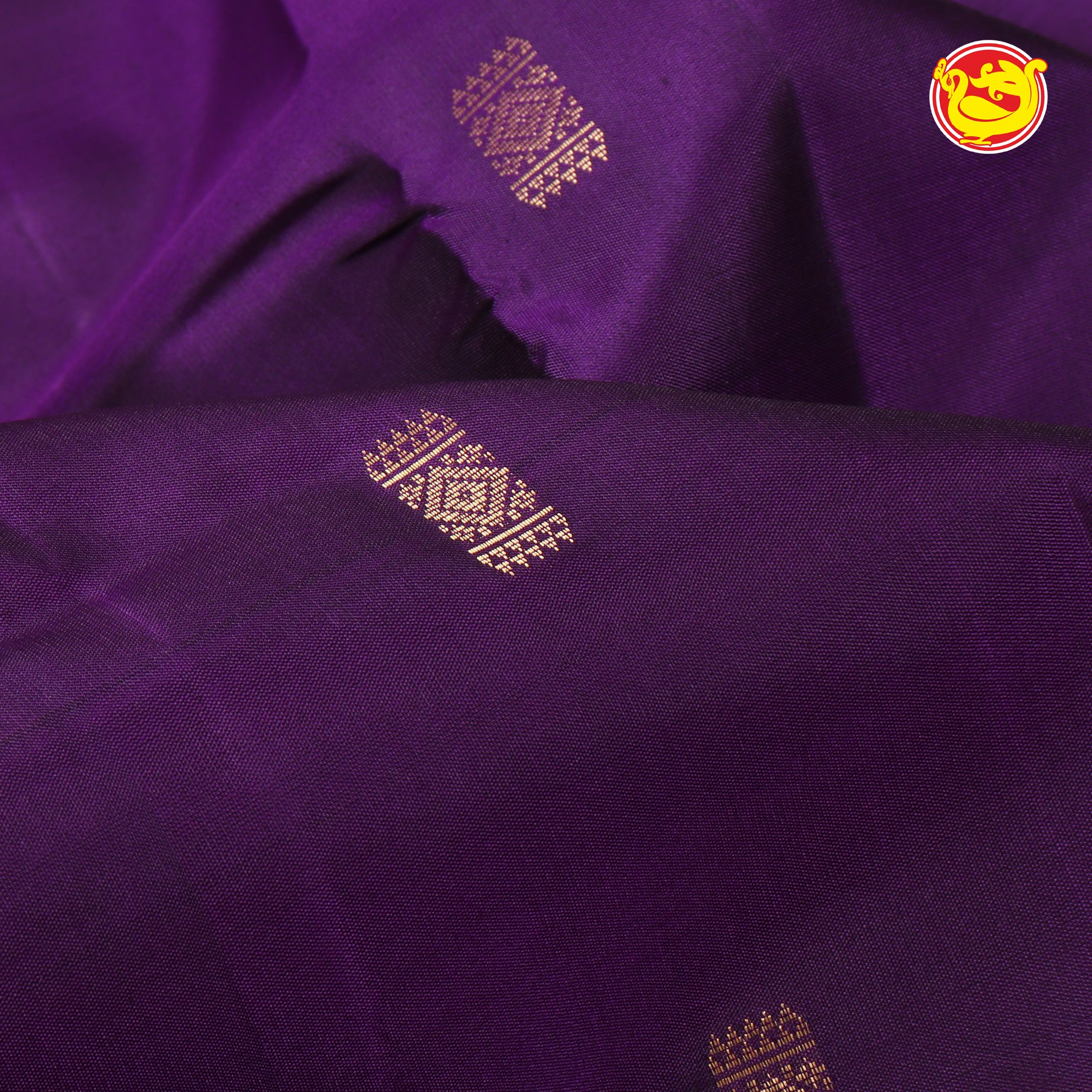 Dark purple soft silk saree