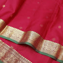 Red With Green Gold Zari Yuvana Semi Soft Silk Saree