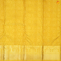 Yellow With Gold Zari Floral Design Pure Kanjivaram Subhalaya Wedding Silk Saree