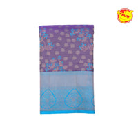 Purple Wedding Silk Saree With Peacock Blue Pallu - Thenianantham