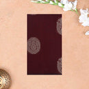 Deep Reddish-Maroon With Sandal Zari  Silk Cotton Saree