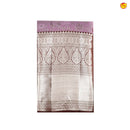 Lilac with coffee brown weddding silk saree - Thenianantham