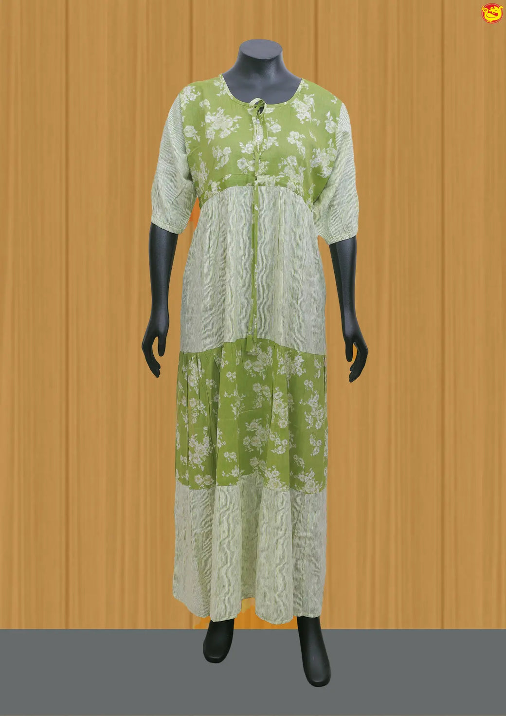 Mint Green with White Women’s Nighty