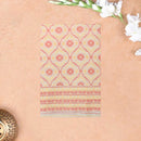 Cream with Rich Red Ladies Cotton Chudithar Set Material