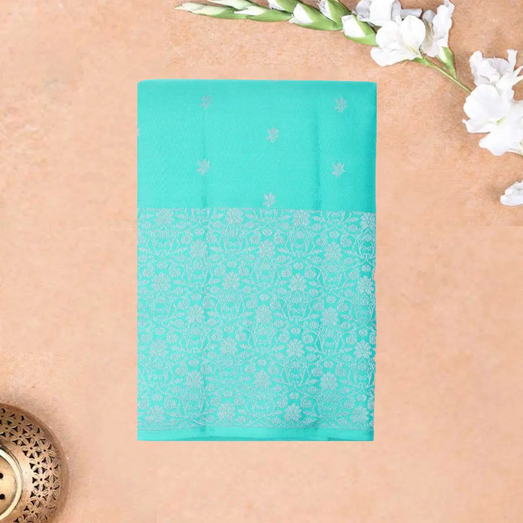 Light Turquoise blue Soft Silk Saree