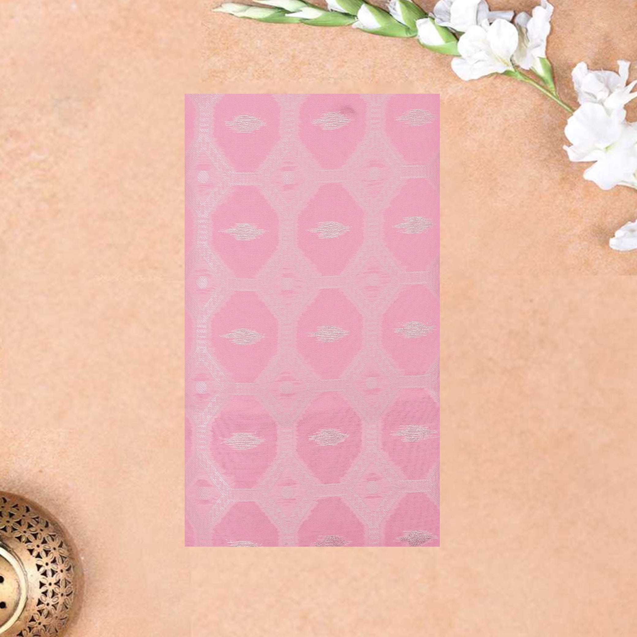 Light Pink Colour Fancy Weaving Saree