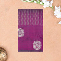 Dark Purple Color  Gold Zari Border Yuvana Semi Soft Silk Saree