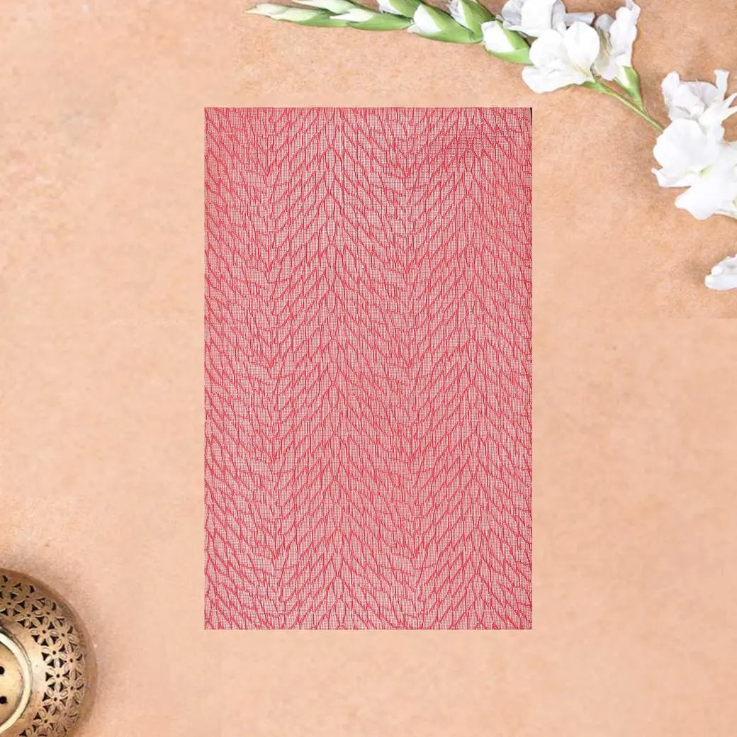 Coral Pink With Aqua Green Soft silk