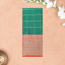 Bottle Green With Paneer Rose  Arani Silk Saree