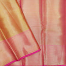 Pink & Golden with Pink Tissue Semi Silk Saree