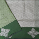 Pale Green with Dark Green Soft Silk Saree