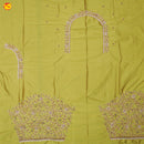 Lime Green Bridal Aariwork Blouse