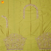 Lime Green Bridal Aariwork Blouse