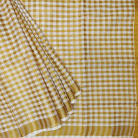 Southloom Exclusive Onam Kerala Traditional Fancy Border  Big Checked Cotton Saree (Matching Plain Blouse Included)