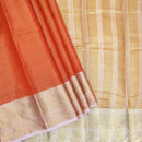 Burnt Orange with Gold Tissue Semi Silk Saree