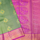 Green with Purple Art Silk Saree