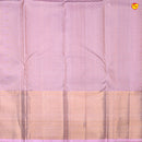 Chocolate Brown With Pastel Pink Gold And Silver Floral Buttas Checked Motifs and Stripes Border Gold Zari Yuvana Pure Soft Silk Saree - Thenianantham