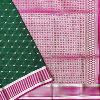 GREEN with PURPLE Soft Silk Saree