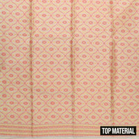Cream with Rich Red Ladies Cotton Chudithar Set Material