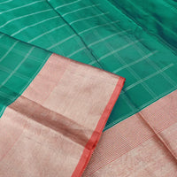 Bottle Green With Paneer Rose  Arani Silk Saree