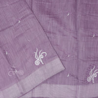 Light Purple Color Linen Cotton Saree