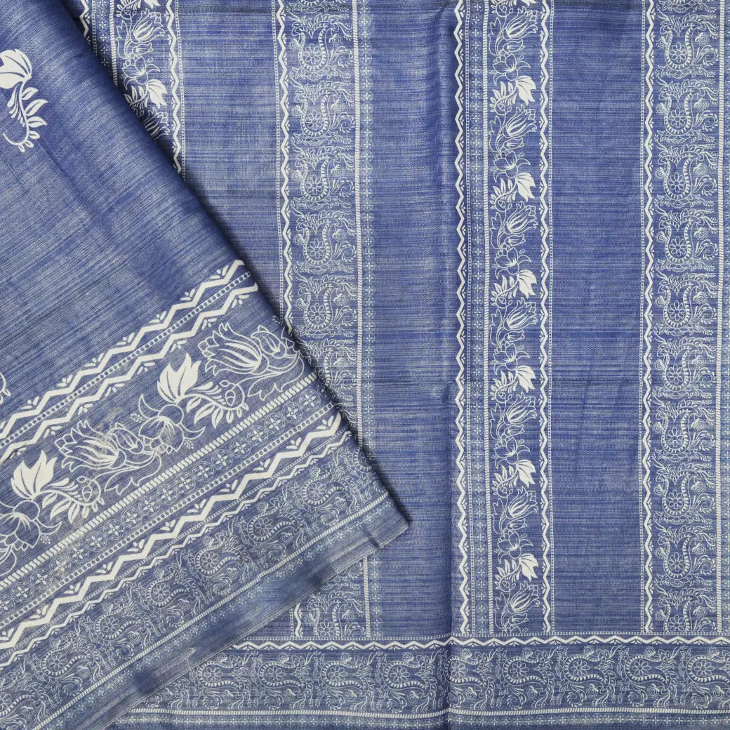 blue colour Tissue Silk Saree