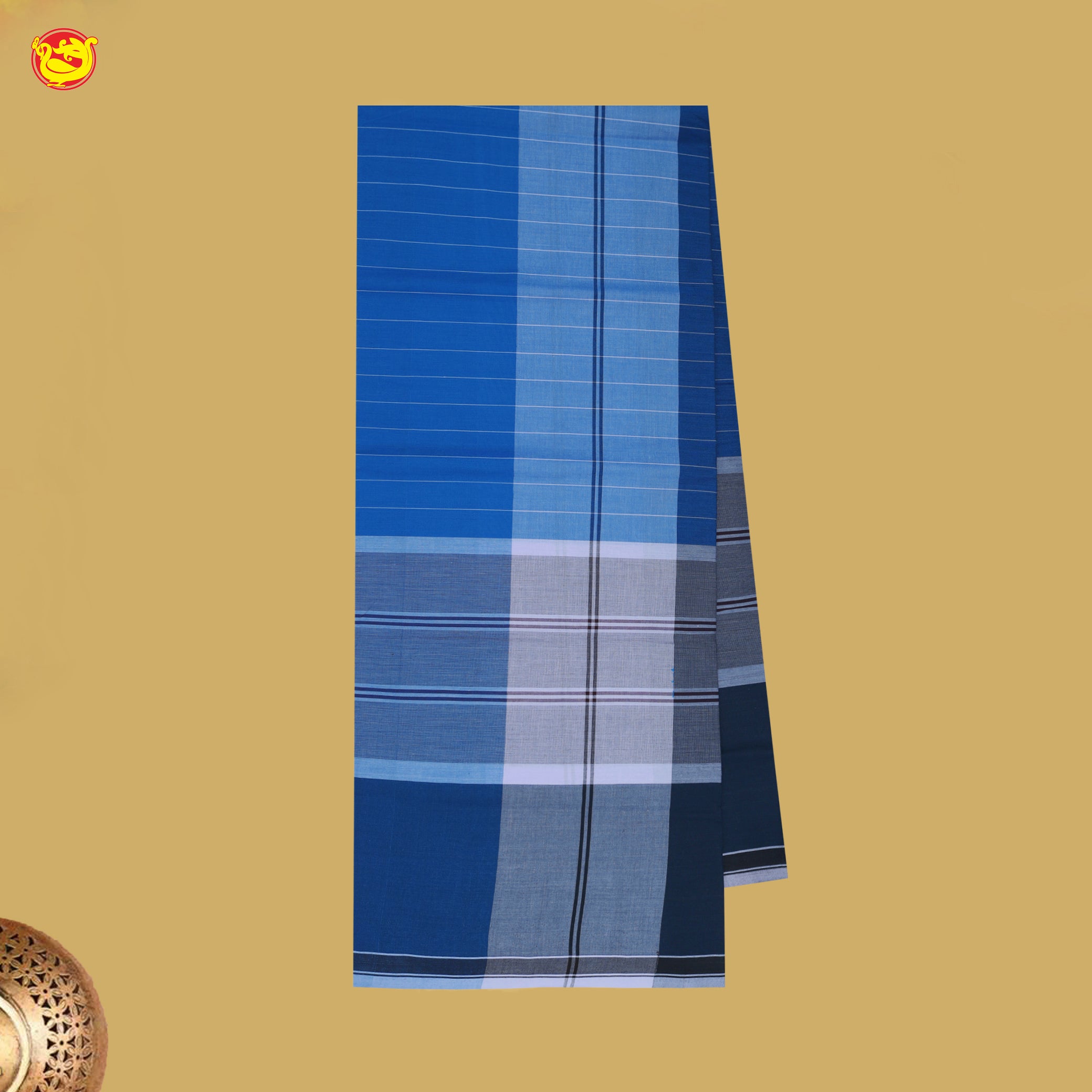 Men’s Checked Cotton Stitched Lungi