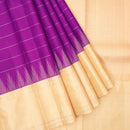 Purple with Sandal hamsam silk saree