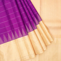 Purple with Sandal hamsam silk saree