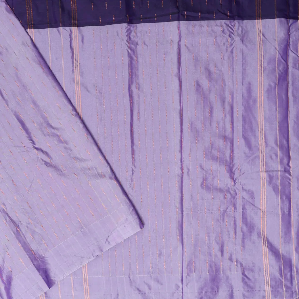 Lavender With Purple  Arani Silk Saree