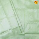 Pista Green Tissue Semi Silk Saree