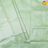 Pista Green Tissue Semi Silk Saree