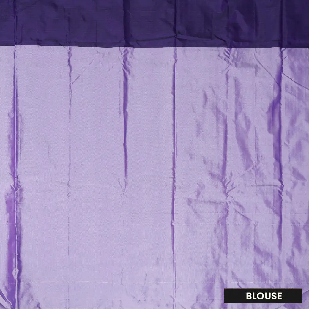Lavender With Purple  Arani Silk Saree