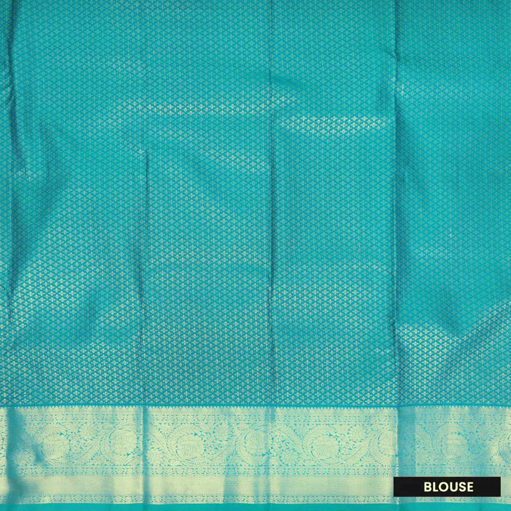 Off white with Blue Vairasoosi Soft Silk Saree