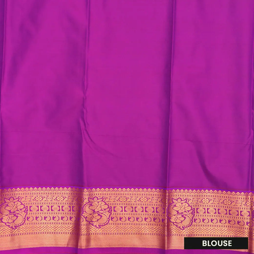 Green with Purple Art Silk Saree